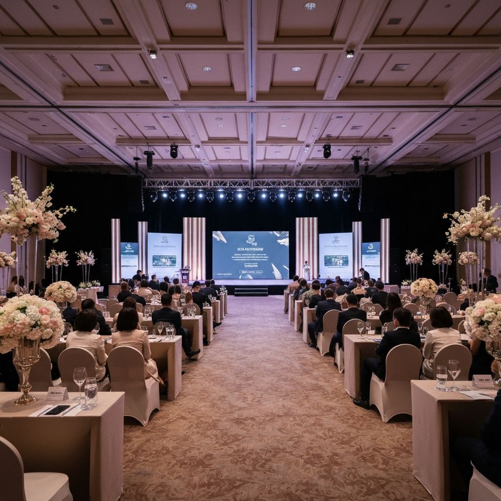 Corporate event setup
